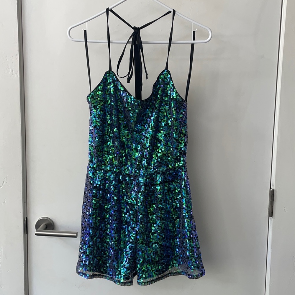 BCBGeneration groovy sequin romper